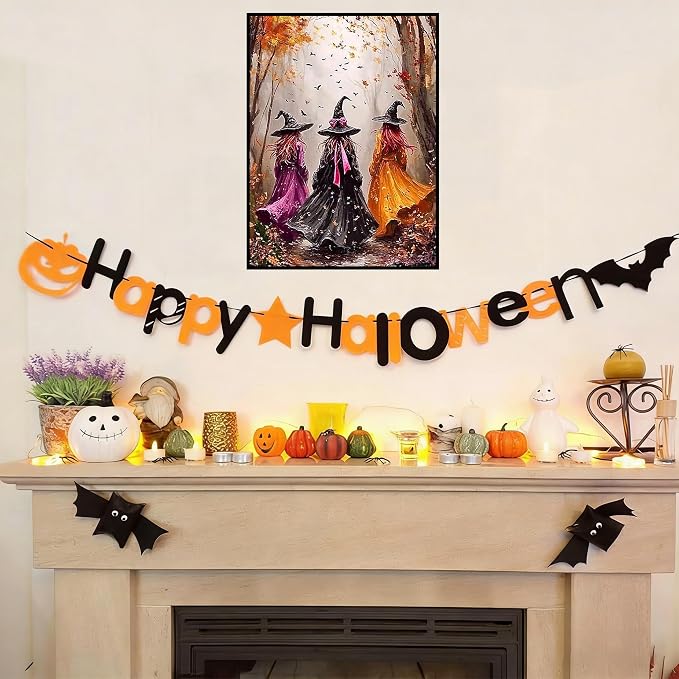 Lophomie Diamond Art Kits for Adults, 5D Halloween Diamond Painting Kits