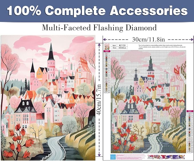 ijbnhd House Diamond Art Kits for Adults, 12x16inch
