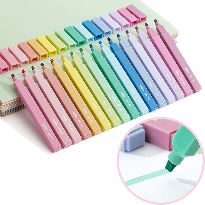 Mr. Pen- Aesthetic Highlighters No Bleed, 16 Pack, Assorted Colors | Chisel Tip, Cute Highlighters Assorted Colors for Journaling, Highlighting, Underlining, Fast Dry, Back to School Supplies
