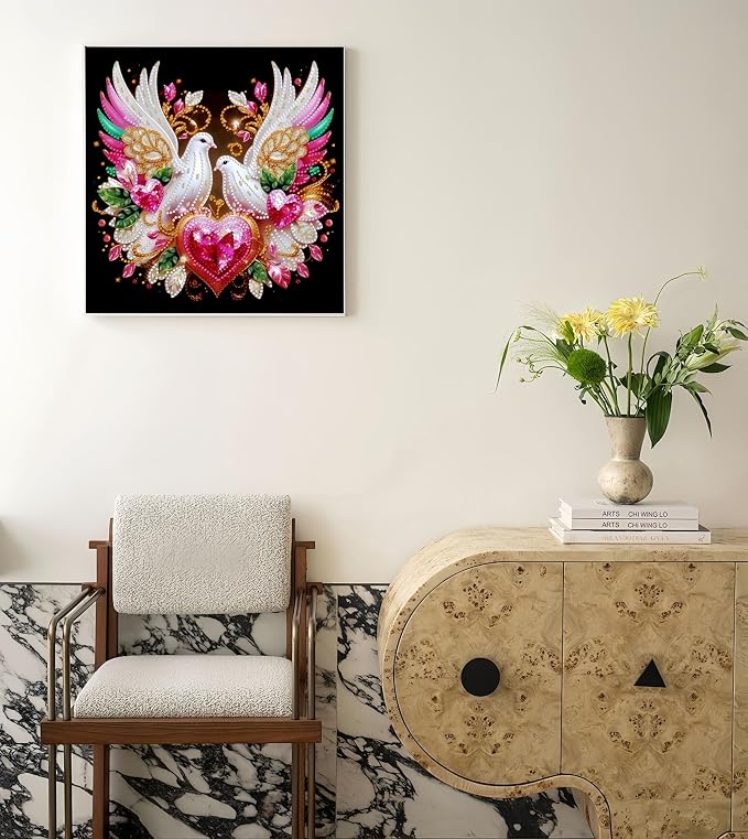 Special Shape Diamond Painting Kits for Adults,Peace Dove Diamond Painting