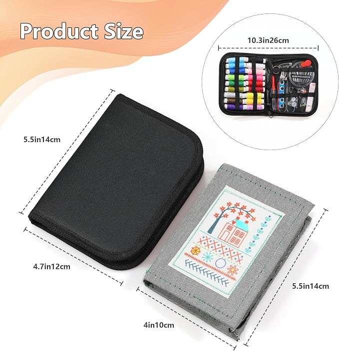 INDCOLOR 2026 Upgraded Embroidery Stitch Book Kit, 106 Patterns with Tools & Tutorials, 86 PCS Beginner Embroidery Kit, Portable All-in-One Hand Embroidery Book for Adults & DIY Craft Lovers