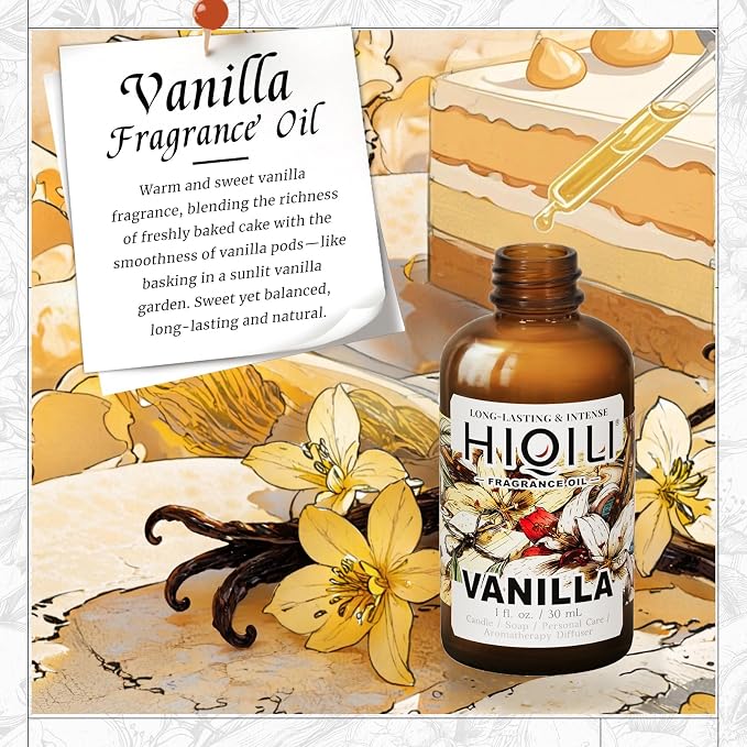 HIQILI Vanilla Fragrance Oil for Body Spray - 1 Fl Oz