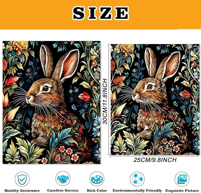 9 Pack Cute Animal Paint by Numbers Kit for Adults Beginner (Without Frame)