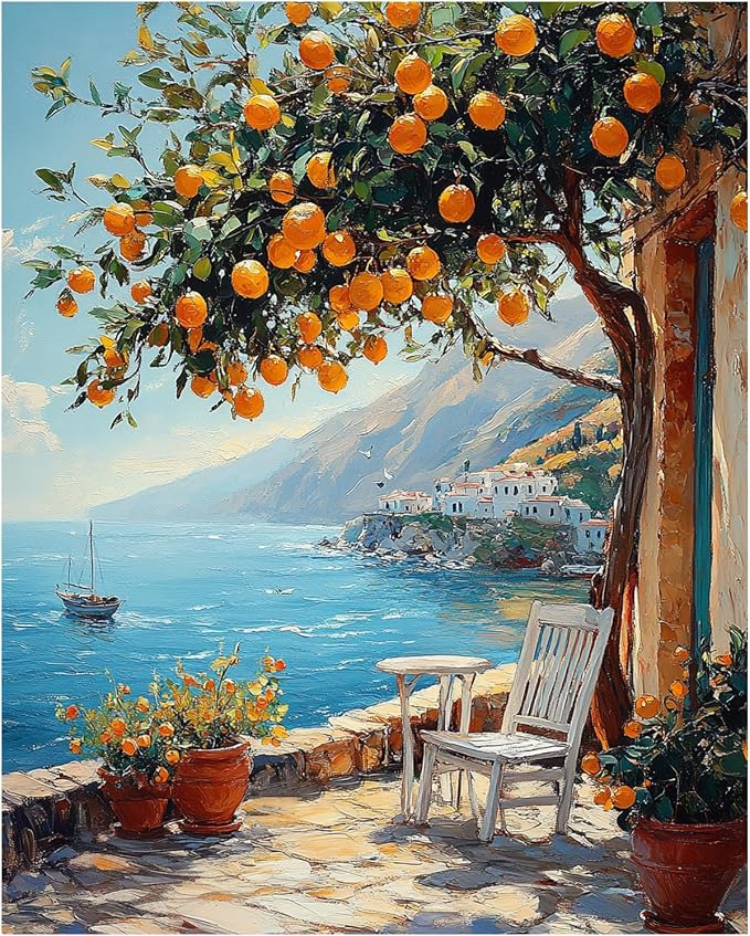 AUKELHJ Paint by Numbers Kit for Adults Beginner, Landscape, 16X20 Inch | Paint by Number for Adults, Beginner Friendly, High-Definition Color Canvas, Stress Relief, Home Decor, Gifts, Unframed