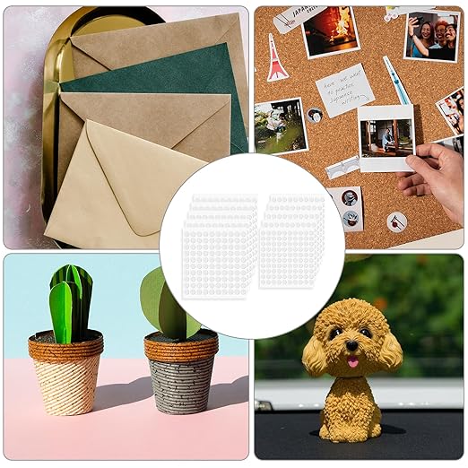 10 Sheet Foam Dots Double-Sided 1000 Pcs Round Adhesive 3D Craft Foam Tape for Scrapbooking Mini Foam Stickers for Art Crafts DIY Handmade Card Making (0.3 inch & 0.4 inch)