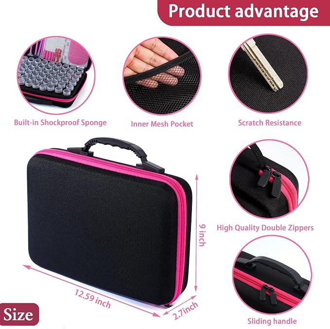 LYMUSUMI Diamond Art Storage Containers 60 Slots Diamond Painting Tools