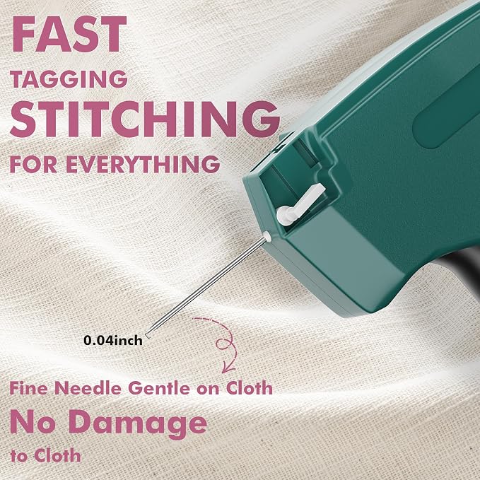 Stitch Gun for Clothes, Tagging Gun, Quick Clothing Fixer, Green