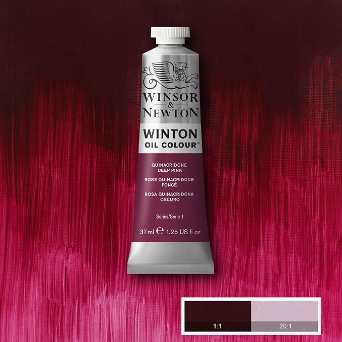 Winsor & Newton Winton Oil Color, 37ml Tube, Quinacridone Deep Pink | Artist pigments, Durable, Lightfast, Permanent, Uniform Consistency, Great Pigment Load