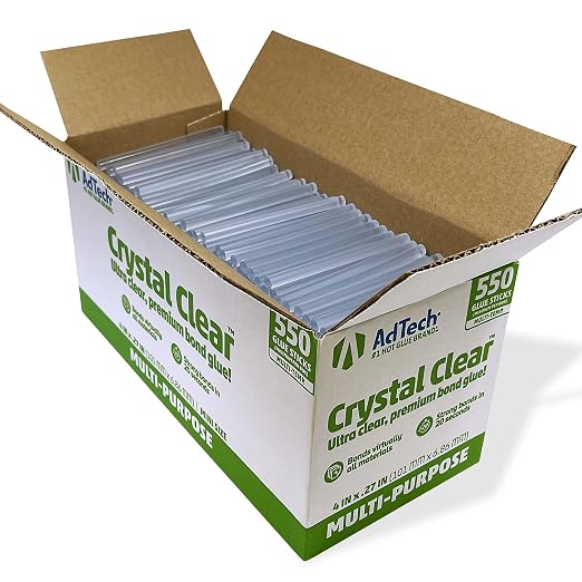 AdTech Hot Glue Sticks, 4 Inch Mini Size, Clear | Multi-Temperature, Quick Bonding for Crafting, DIY & School Projects | Fits Mini Glue Guns | Made in the USA