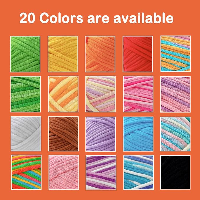 Beginner Easy Yarn for Crocheting and Knitting, Blushing Blue | 3.5Oz/120yds，Medium Worsted Weight 4, Easy-to-See Stitches, Soft and Smooth Cotton Blend Yarn for Beginners Amigurumi DIY