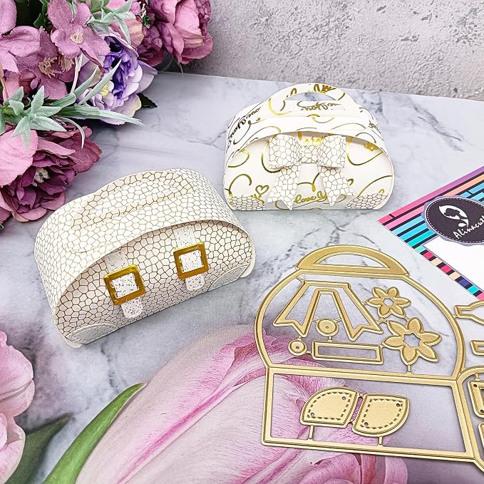 Alinacutle Sweet Gift Box Metal Cutting Die Cut for Present Packaging Paper Craft Making DIY Greeting Gifts for Birthday Wedding Holiday Treat Boxes Template