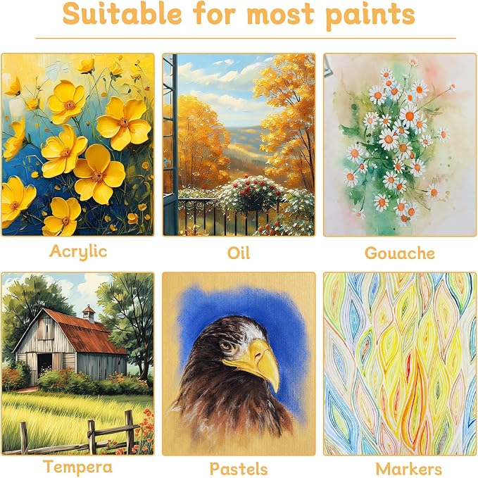 24PCS 8x10 Inch Black Canvas Panels, Small Canvas Boards for Painting, Cotton Canvas Panels for Oil Acrylic Watercolor Paint