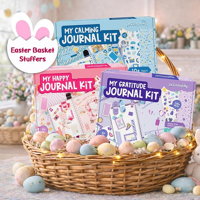 Jackinthebox Gratitude Journal Kit for 8-12 Year Old Girls, Craft Scrapbook
