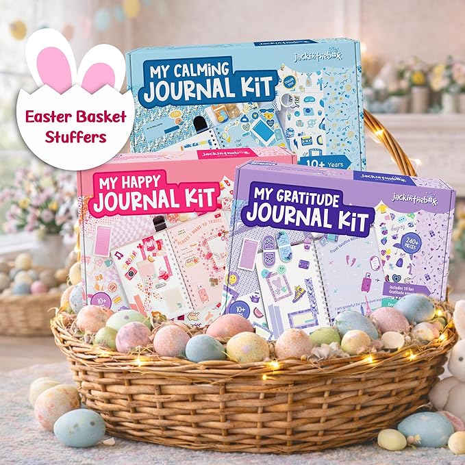 Jackinthebox Calming Journal Kit for Girls, DIY Crafts, Scrapbook Toys Set