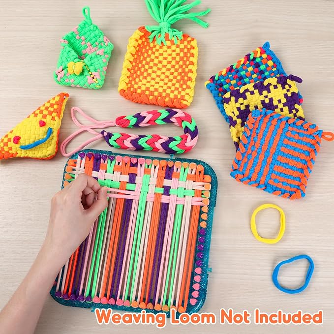 IQKidz 224 PCS Loom Loops Refill for Potholder Weaving Loom Kit Toys, Elastic DIY Arts and Crafts Loops Supplies for Kids Beginners, Perfect Birthday Gifts for 5 6 7 8-12 13 Year Old Girls