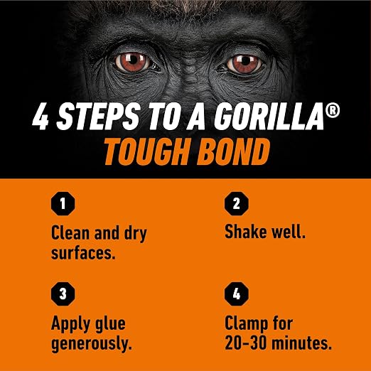 Gorilla Ultimate Waterproof Wood Glue, Natural Color, 18 oz