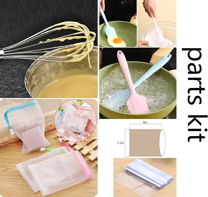 Silicone soap molds -Soap Cutting Tool Set Wooden Bamboo (+Shrink Wrap Bags 2)