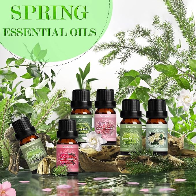 SALKING Spring Fragrance Oils Set, Essential Oils Set for Diffuser for Home