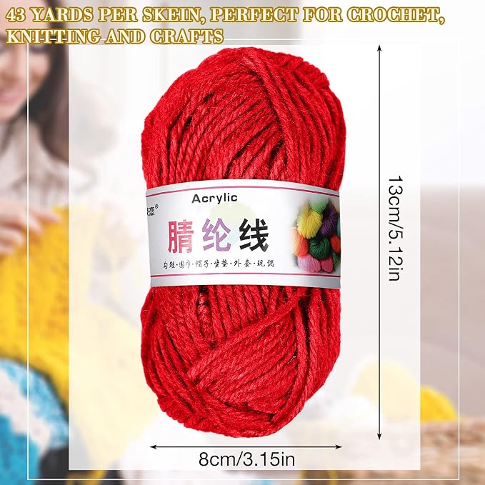 66 Rolls Acrylic Yarn Assorted Colors for Knitting and Crochet | Mini yarn skeins bulk set, soft acrylic fiber, vibrant multicolor, ideal for small crochet projects and beginner knitting