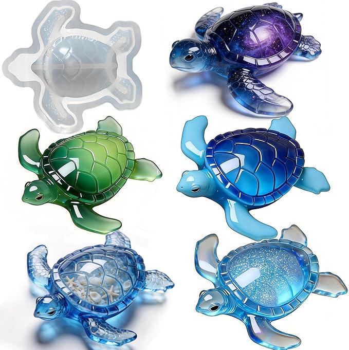 Sea Turtle Resin Molds Silicone, Turtle Animal Epoxy Casting Mold