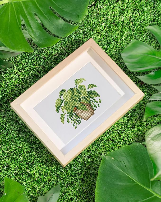 PeakLuv Small Diamond Art Kits Green Plants Mini Diamond Painting Kits