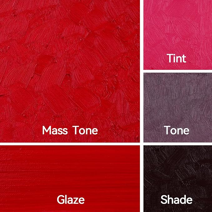 PHOENIX Cadmium Red Deep Hue Oil Paint - 200ml / 6.75 Fl oz. | Single Large Tube Artist Quality Oil Based Paint for Professionals