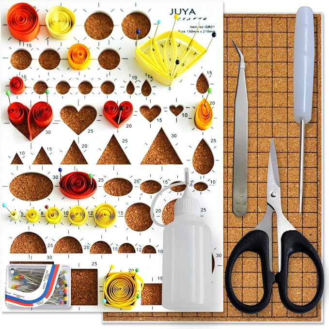 JUYA Paper Quilling Kit 960 Strips with 12 Tools, Blue Set, 5mm