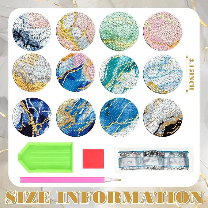 Zonon 12 Pcs 4th of July Patriotic Diamond Art Magnets Kit | DIY Diamond Painting for Adults, Patriotic USA Designs, Magnetic Stickers for Refrigerator Kitchen Home Decor