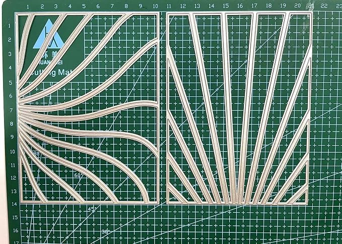 Cutting Dies 3D Background Frame Metal Stencils Scrapbooking Tools DIY Craft Embossing Template for Paper Card Making Album Arts Supplies (Stripe Set-13.9x10.6cm) (scrapbooking dies cut)