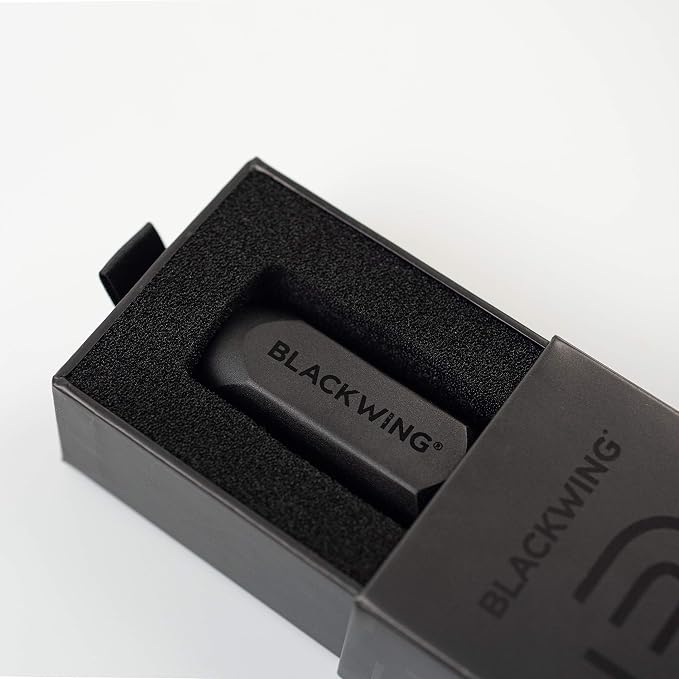 Blackwing One-Step Long Point Pencil Sharpener, German Steel Blade, Black