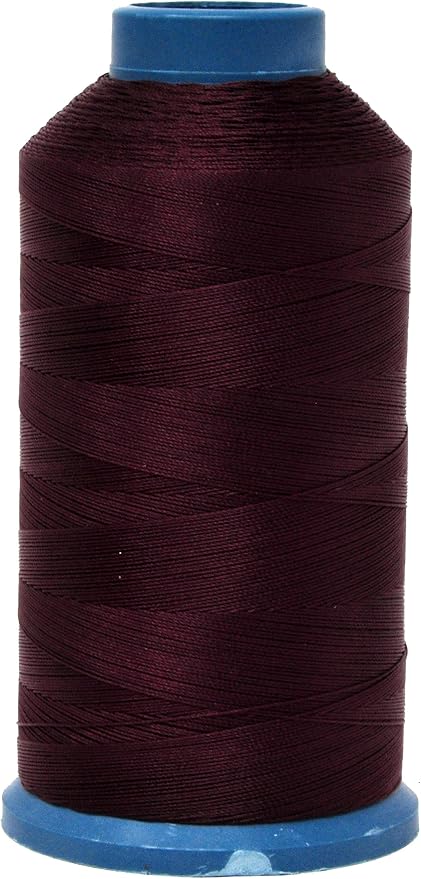 Mandala Crafts Size 69 210D T70 Burgundy Bonded Nylon Thread, 1500 YDs