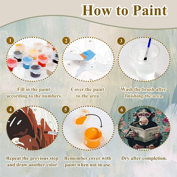 Funny Paint by Number for Adults, Paint by Numbers Kit for Adults 16x20 in