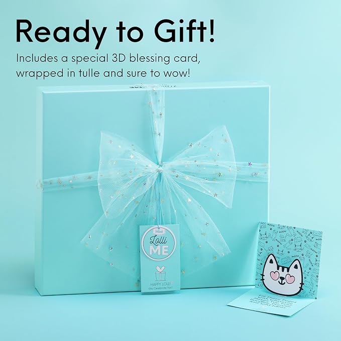 HAPPY LOLLI Mint LolliME DIY Journal Kit for Tween & Teen Girls Ages 8–14, Birthday Gift, 300+ Pieces Lockable Diary Set, Arts & Crafts, Scrapbook & Creative Journaling