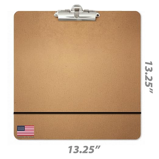 Officemate 13.25" x 13.25" Portable Sketch Board for Artists, Classrooms, or Design and Drafting (83091)