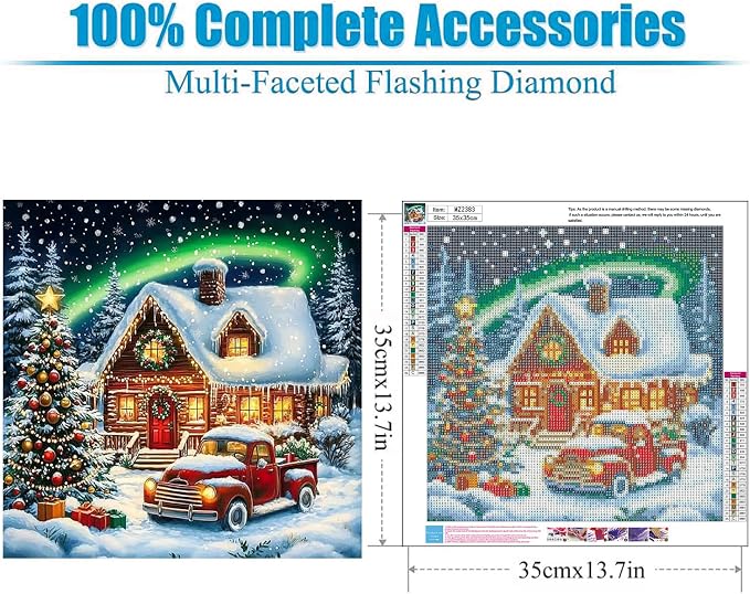 Lophomie Christmas Diamond Art Kits for Adults, 5D Diamond Painting Kits