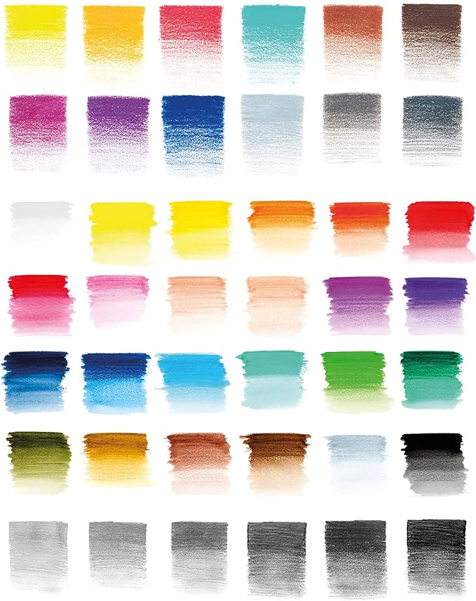 Winsor & Newton Studio Collection, Mixed Pencil Box Set, 45 piece | 24 Watercolor Pencils, 12 Color Pencils & 6 Graphite Pencils; Includes Watercolour Brush, Sharpener & Paper Pad