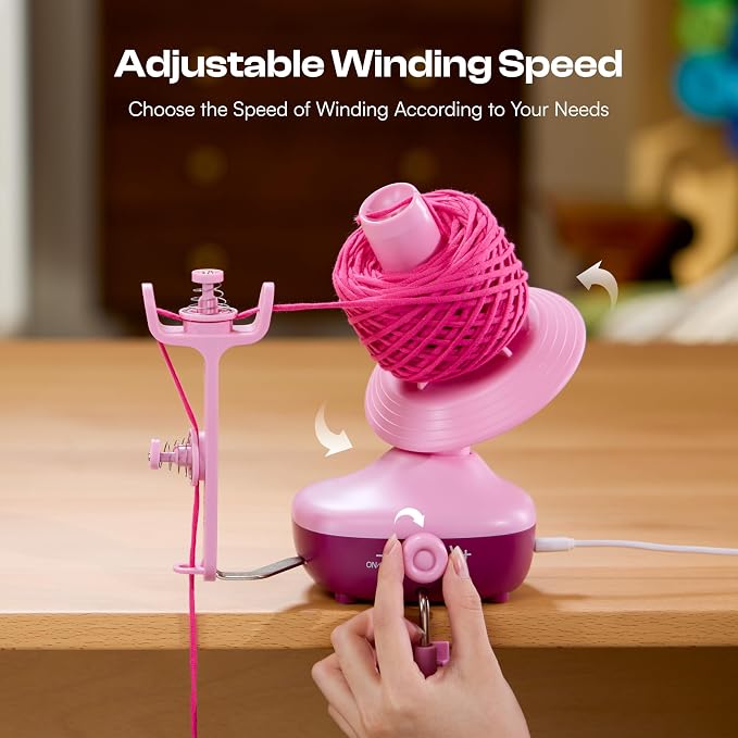 Caydo Electric Yarn Winder, Effortless Yarn Organizer for Crochet Lovers