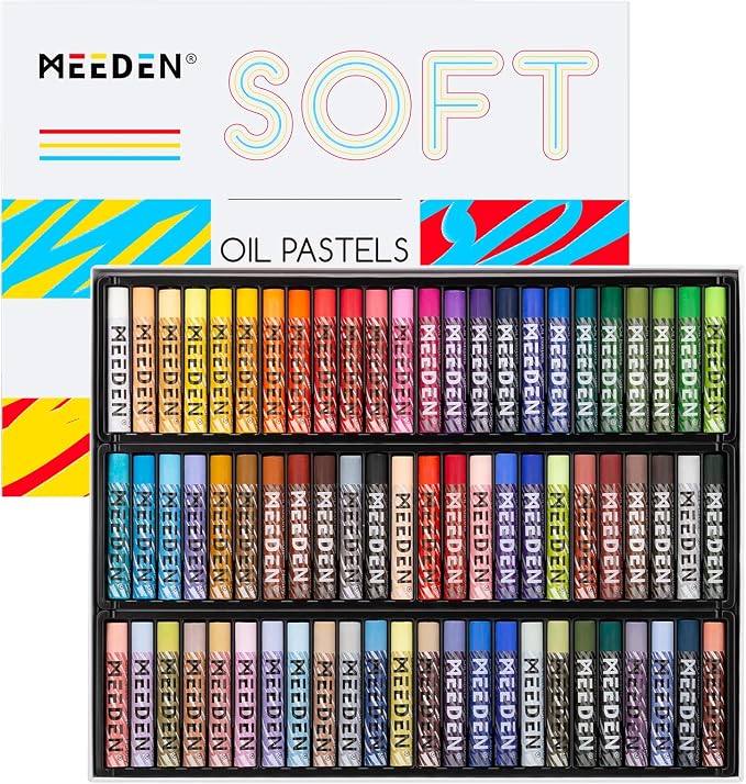 MEEDEN Soft Oil Pastels Set: 72 Vibrant Colors Oil Pastels for Artists