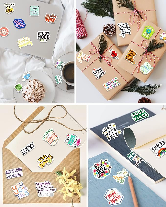 300 PCS Inspirational Stickers for Adults, Motivational Scrapbook Supplies