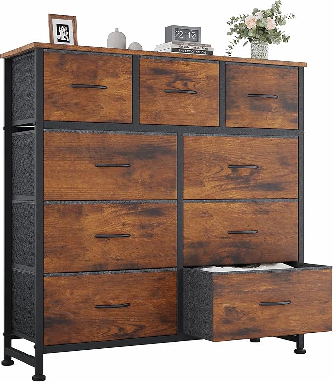 OLIXIS 9 Drawer Tall Dresser for Bedroom, Closet Organizers and Storage