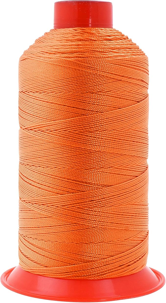 Mandala Crafts Size 207 630D T210 Orange Bonded Nylon Thread, 800 YDs