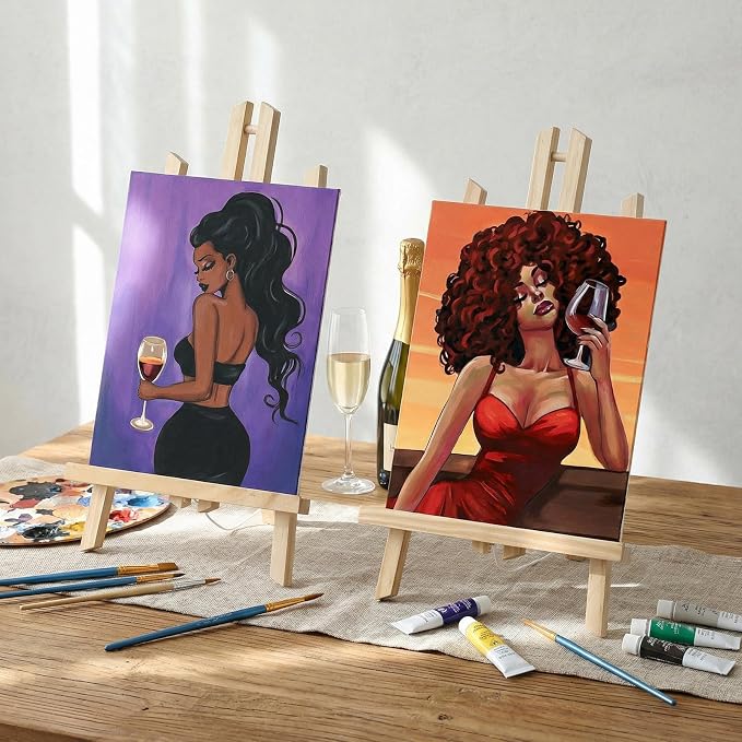 Sherr 24 Pcs Pre Drawn Canvas for Adult, Stylish Women, 8 x 10 Inch