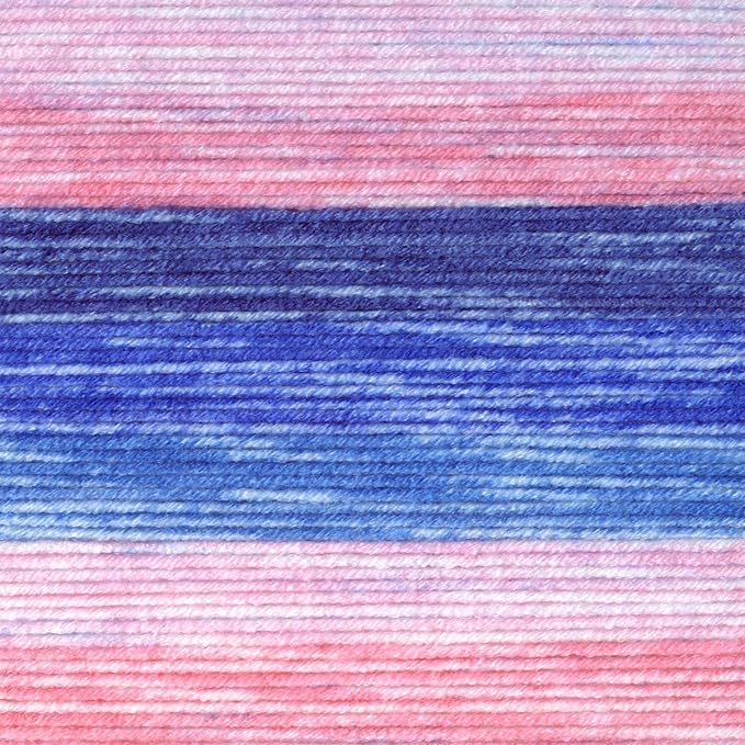 Lion Brand Yarn, Mandala Ombré Yarn, Pure, Pink Multicolor, 1 Pack | Variegated Yarn for Crochet, Knit, Crafts, Soft, Acrylic Fiber for Blankets, Worsted Weight Sweaters, Colorful Shawls