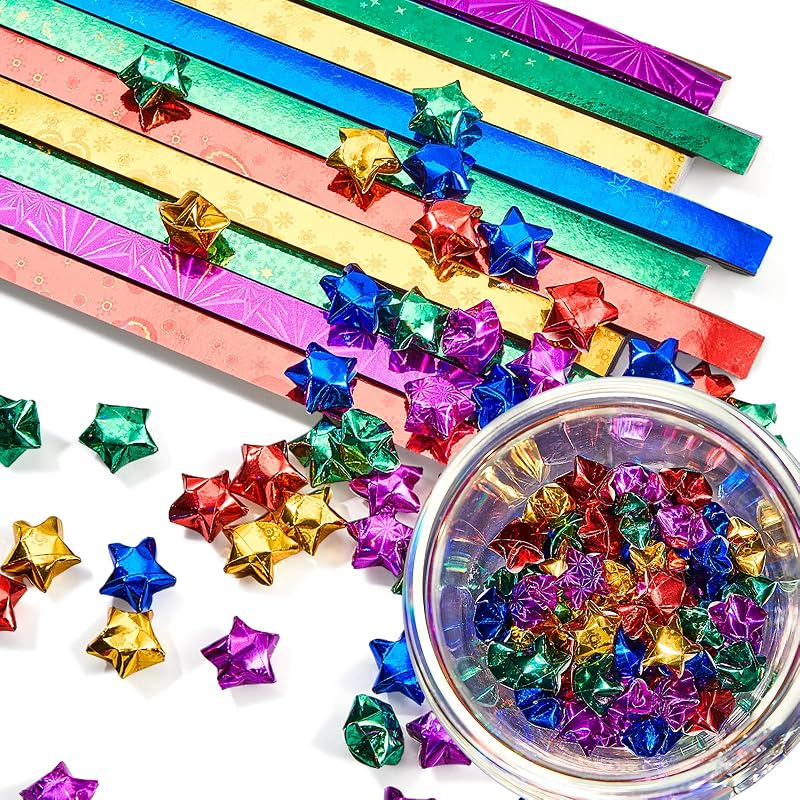 Kigeli 1000 Sheets Origami Star Paper Strips,Assorted Color,Stylish Style