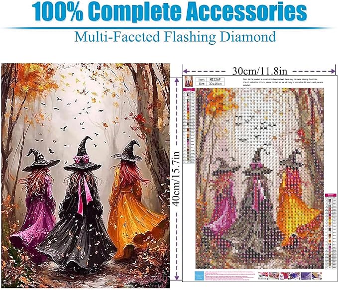 Lophomie Diamond Art Kits for Adults, 5D Halloween Diamond Painting Kits