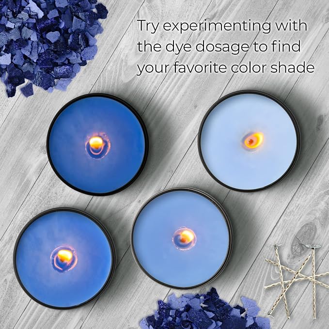 Blue Candle Dye 2oz for Soy Candle Making – Concentrated Wax Color Chips | Highly Concentrated Candle Wax Dyes – Candle Shop Premium Color Dye Chips for Soy Wax, Beeswax, Paraffin