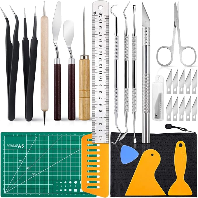 28 PCS Precision Craft Tools Set, Weeding Tools for Vinyl | Vinyl Weeding Tools Kit for Weeding Vinyl, DIY Art Work Cutting, Hobby, Scrapbook
