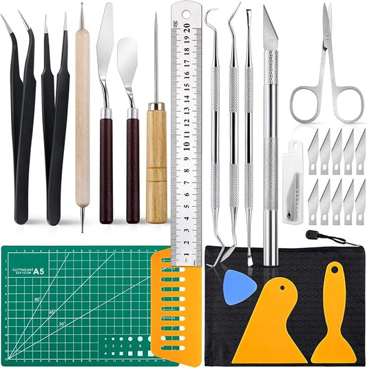 28 PCS Precision Craft Tools Set, Weeding Tools for Vinyl | Vinyl Weeding Tools Kit for Weeding Vinyl, DIY Art Work Cutting, Hobby, Scrapbook
