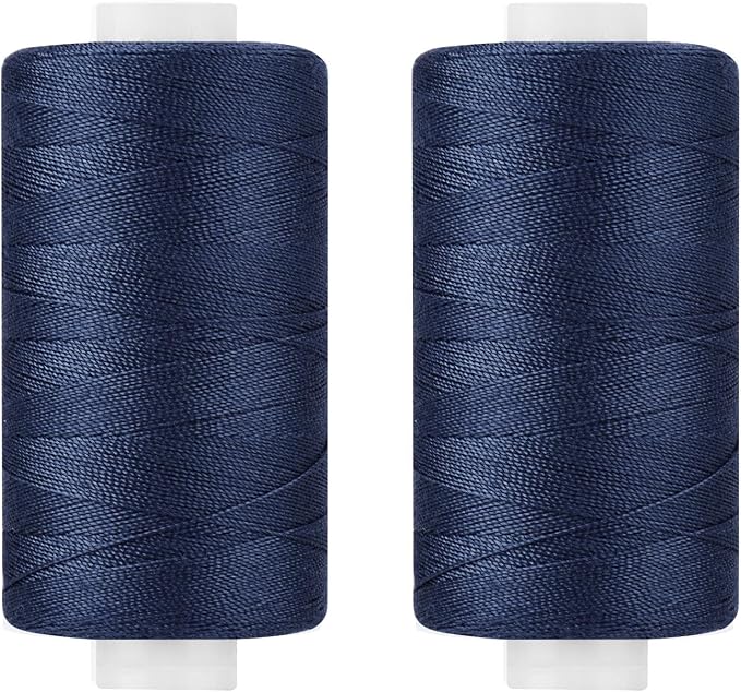 All Purpose Thread Polyester Navy Blue 400 Yards Spool 2 Pack