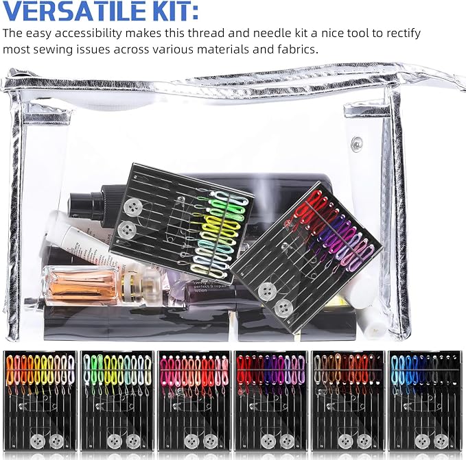 Hestya 12 Boxes (120 Pcs) Pre Threaded Needle Kit Assorted Color (Multicolor)